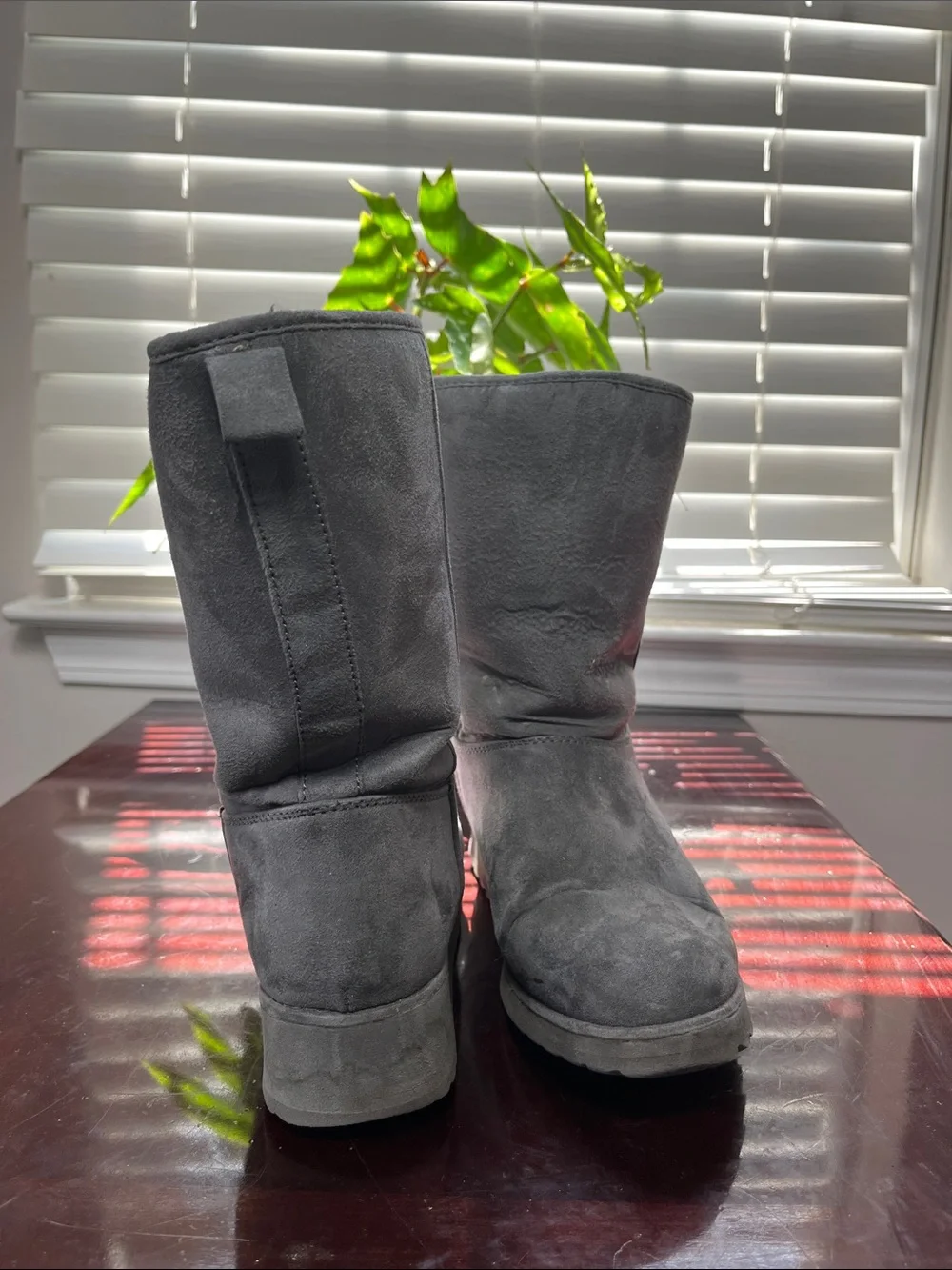 NYC Grey Boots Size 6